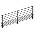 Garde corps terrasse ou balcon acier design en kit avec 10 lisses et main courante 8
