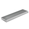 Marche escalier 1500 x 305 mm caillebotis galvanisé maille 30 x 30 mm 