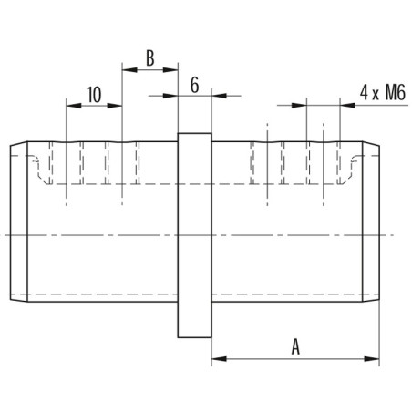 Manchon pour main courante à gorge de ø 42,4 x 1,5 mm inox 316 brossé