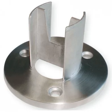 Fixation murale pour tube à double gorge 43 x 48,3 mm inox 316 brossé Fixation murale pour tube à double gorge 43 x 48,3 mm inox 316 brossé