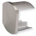 Terminaison de poteau à double gorge 43 x 48,3 mm en inox 316 brossé 1
