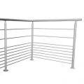 Garde corps inox à 9 barres et main courante inox brossé en kit à la française 41