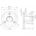 Fixation murale pour tube à gorge diamètre 42,4 mm en inox 316 brossé 0