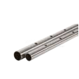 Barre à trous diamètre 42,4 mm de 2950 mm avec trous 12,2 mm tous les 110 mm inox 304 brossé