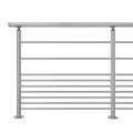 Garde corps inox à 9 barres et main courante inox brossé en kit à la française 2
