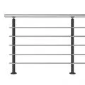 Garde corps inox poteaux laqués et inox brossé, 5 barres, française ou anglaise 15