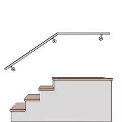 Main courante escalier inox en kit sur mesure