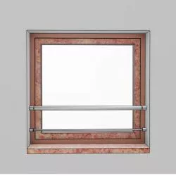 Garde corps de fenêtre sur mesure en inox diamètre 33,7 mm et 1 lisse 12 mm