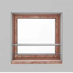 Garde corps de fenetre en inox brossé diamètre 33,7 mm et 1 lisse 12 mm