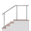 Rampe d'accès inox en kit avec BAGUE pour escalier, terrasse ou plateforme : qualité et prix ! 1