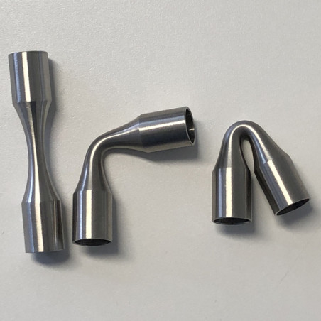 Vues du raccord d'angle ø 12 mm cintrable manuellement de 0 à 140° inox 316 brossé