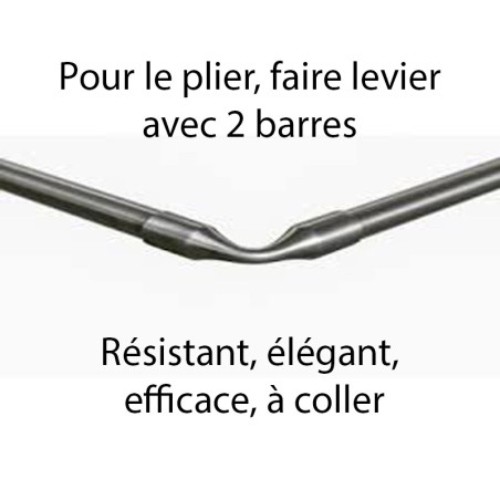 Raccord de lisses ø 10 mm ajustable à souhait en inox 304 brossé