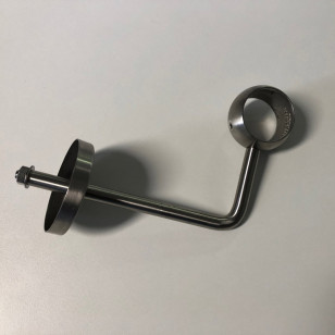 Support mural déporté et long de main courante ø 42,4 mm et cache en inox 304 brossé, à sceller