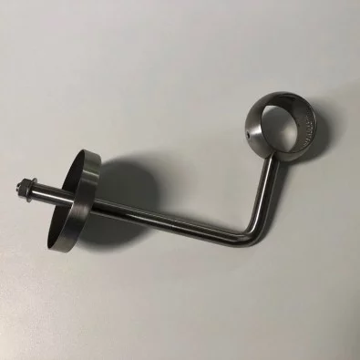 Support mural déporté et long de main courante ø 42,4 mm et cache en inox 304 brossé, à sceller