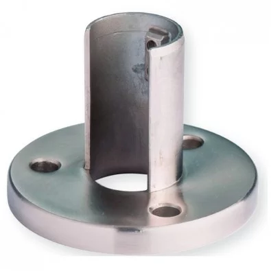 Fixation murale pour tube à gorge diamètre 42,4mm inox 316 poli miroir Fixation murale pour tube à gorge diamètre 42,4mm inox 316 poli miroir