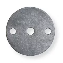 Platine à souder ø 70 mm épaisseur 6 mm 3 trous en acier brut