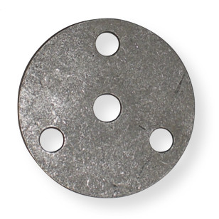 Platine à souder ø 70 mm épaisseur 6 mm 4 trous en acier brut