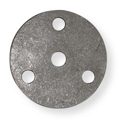 Platine à souder ø 70 mm épaisseur 6 mm 4 trous en acier brut