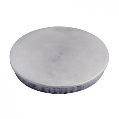 Bouchon pas cher massif plat diam 42,4 mm en inox 304 brossé à frapper