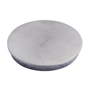 Bouchon pas cher massif plat diam 60,3 mm en inox 304 brossé à frapper