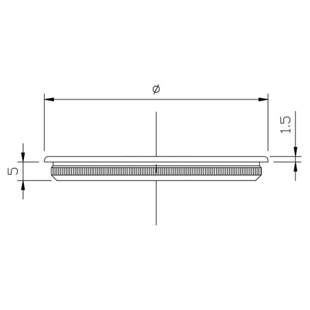 Bouchon pas cher massif plat diam 60,3 mm en inox 304 brossé à frapper
