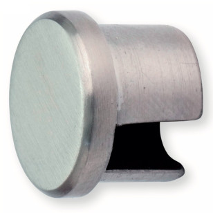 Terminaison de tube rond d'encadrement de tôles en  inox 304 brossé