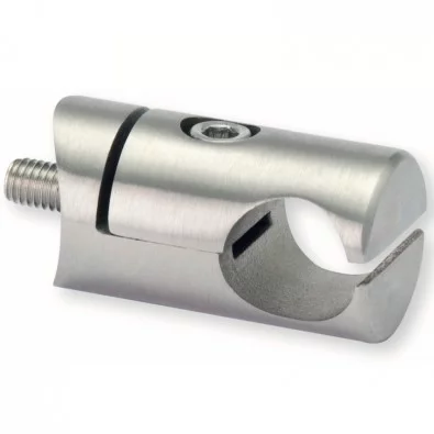 Pince à cadre rond à fixer sur tube rond ø 48,3 mm en inox 304 brossé
