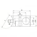 Pince à cadre rond à fixer sur tube rond ø 48,3 mm en inox 304 brossé 1