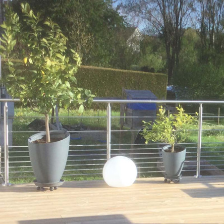 Garde corps inox à 9 barres et main courante inox brossé en kit à la française