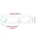 Marche escalier 800 x 240 mm caillebotis galvanisé maille 30 x 30 mm  1
