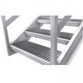 Marche escalier 1000 x 240 mm caillebotis galvanisé maille 30 x 19 mm 2
