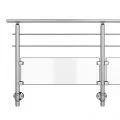 Garde corps inox à verre et barres en kit à l'anglaise, interieur ou exterieur 5