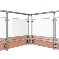 Garde corps verre et inox en kit extérieur ou intérieur, à l'anglaise 3
