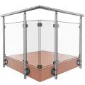 Garde corps verre et inox en kit extérieur ou intérieur, à l'anglaise 0