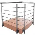 Garde corps terrasse à câbles en kit extérieur ou intérieur, à l'anglaise 10