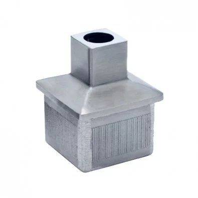 Bouchon support de main courante pour tube 40x40 mm en inox 304 brossé