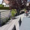 Garde corps terrasse ou balcon acier design en kit avec 10 lisses et main courante 5