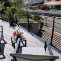 Garde corps terrasse ou balcon acier design en kit avec 10 lisses et main courante 0