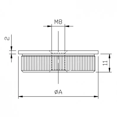 Bouchon massif fileté plat pour tube rond inox 33,7 mm inox 304 brossé Bouchon massif fileté plat pour tube rond inox 33,7 mm inox 304 brossé