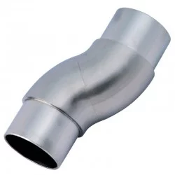 Coude orientable pour quart tournant escalier en inox 304 brossé diamètre 42,4 mm