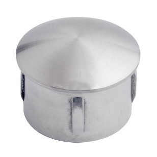 Bouchon bombé pour tube inox de rond 12 mm ép 1 mm inox 316 brossé