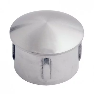 Bouchon bombé pour tube inox de rond 12 mm ép 1 mm inox 316 brossé
