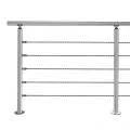 Garde corps de terrasse en inox en kit à 5 câbles, à la française 8