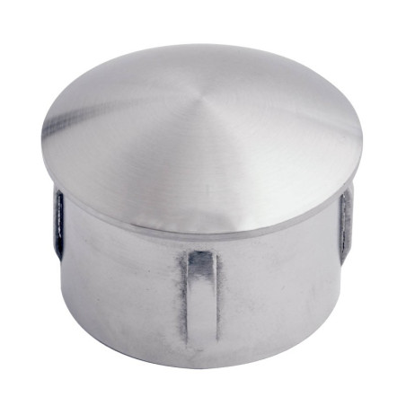 Bouchon bombé pour tube inox rond 33,7mm ép 1,6-2,6 mm inox 316 brossé