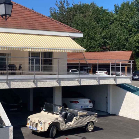 Garde corps inoxydable sur mesure 10 barres à l'anglaise