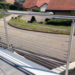 Garde corps terrasse, balcon, mezzanine à 10 barres inox en kit à l\'anglaise