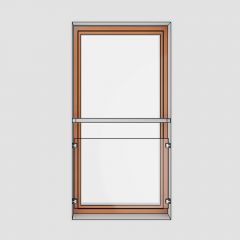 Garde corps de fenetre inox et verre en kit protection anti-chute