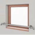 Barre d'appui de fenetre en inox, en kit, pose en applique 8