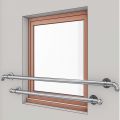 Garde corps de fenetre en inox, en kit, pose en applique de 2 barres 15