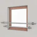 Garde corps de fenetre en inox, en kit, pose en applique de 2 barres 8